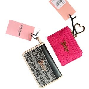 Bundle of 2 Juicy Couture Pink and Black Cardholders